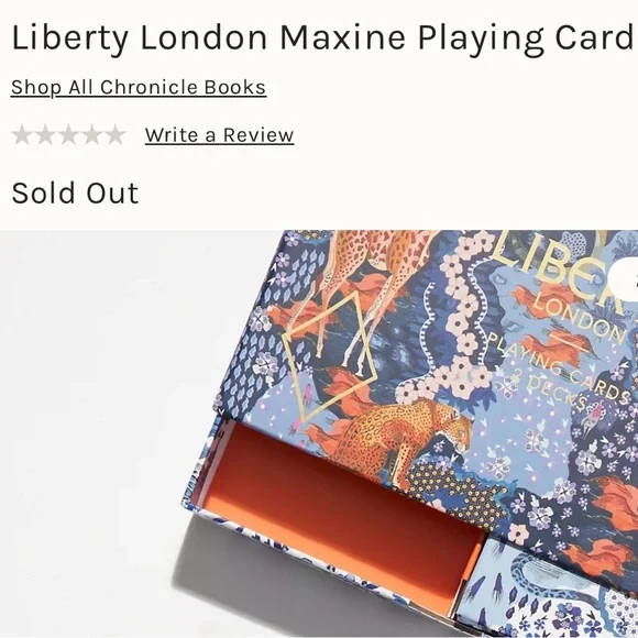 Brand NIB Liberty London Maxine Playing Card Set - Picture 11 of 12